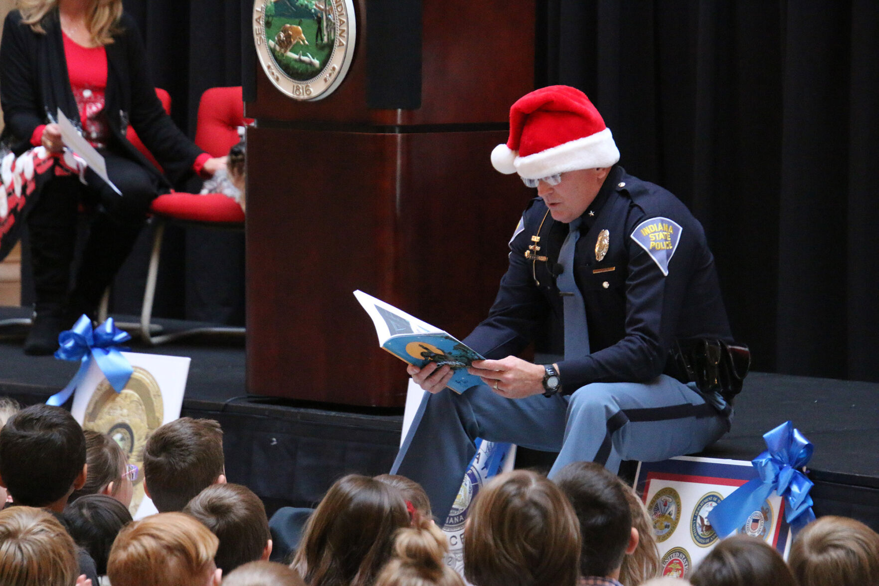 Children celebrate the holiday at the Statehouse